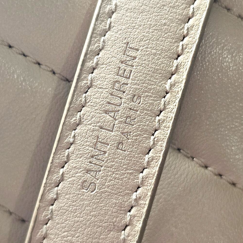 Saint Laurent YSL Loulou Medium Shoulder Bag Leather Chain Bag Beige - $3200 - Picture 14 of 14